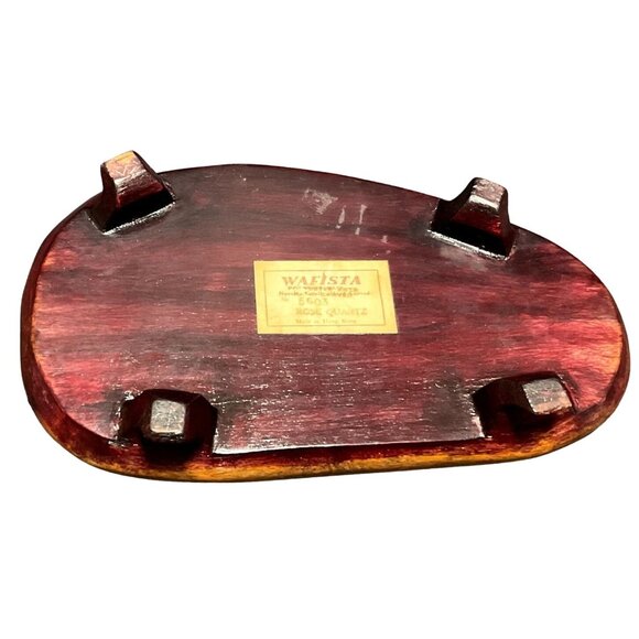 Vtg Rose Quartz Wafista Geisha Sculpture Pink Polyester Arts No 5603 Hong Kong 9 - Picture 9 of 10